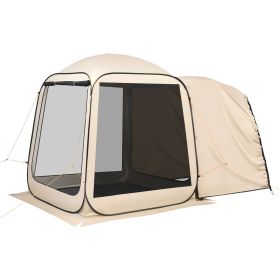 Screen House Tent, 6 x 6 ft, 4-6 Person Pop Up SUV Tailgate Tent, Portable Screened in Canopy with Carry Bag, Netting Sides, for Car Camping, Gar