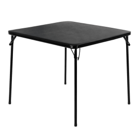 34" Folding Card Table, Square Portable Game Night Dining Table for Camping, Black (Shipment from Walmart)