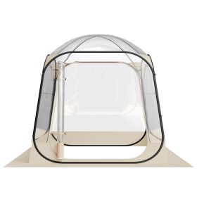 Pop up Sports Tent, 72x72 in Clear Bubble Tent for 2-4 Persons, Waterproof Outdoor Pod with Floor Mat & Top Cover