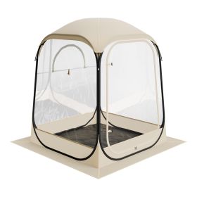 Pop up Sports Tent, 50x50 in Clear Bubble Tent for 1 Person, Waterproof Outdoor Pod with Floor Mat & Top Cover