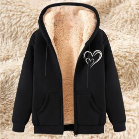 Sweater Men's Fleece-lined Thickened Men's Winter Lambskin (Option: 17 Black-M)
